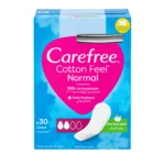 CAREFREE Cotton Feel Aloe Panty Liners - 30 Count