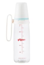 Pigeon Glass Feeding Bottle with Handle 240ml - For Natural Feeding