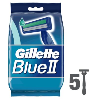 Gillette Blue II Disposable Razor Pack of 5 pcs