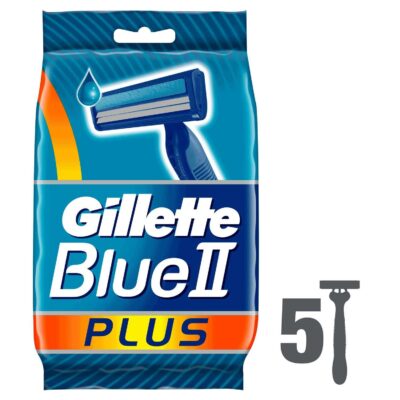 Gillette Disposable Razor Blue II Plus Pack Of 5 Pcs