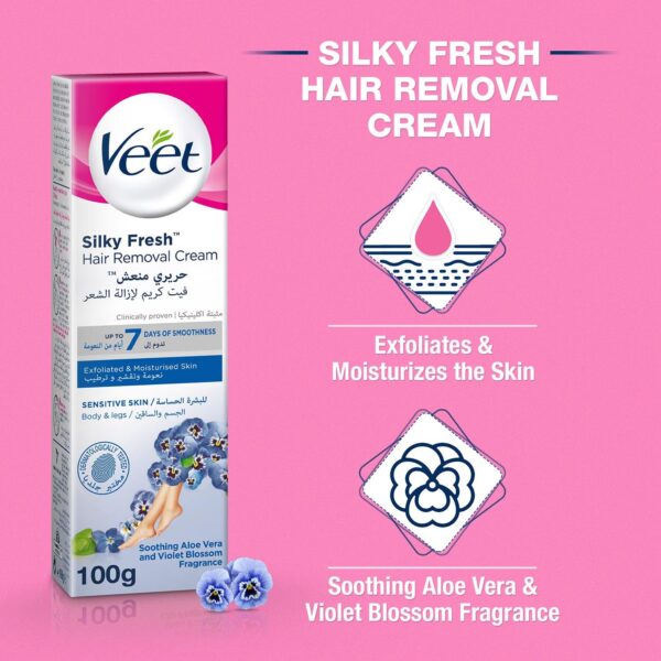 Veet Hair Removal Cream for Sensitive Skin - 100 Gm - Image 3