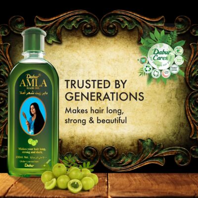 Dabur Amla Hair Oil for Strong, Shiny, and Dark Hair - 200ml