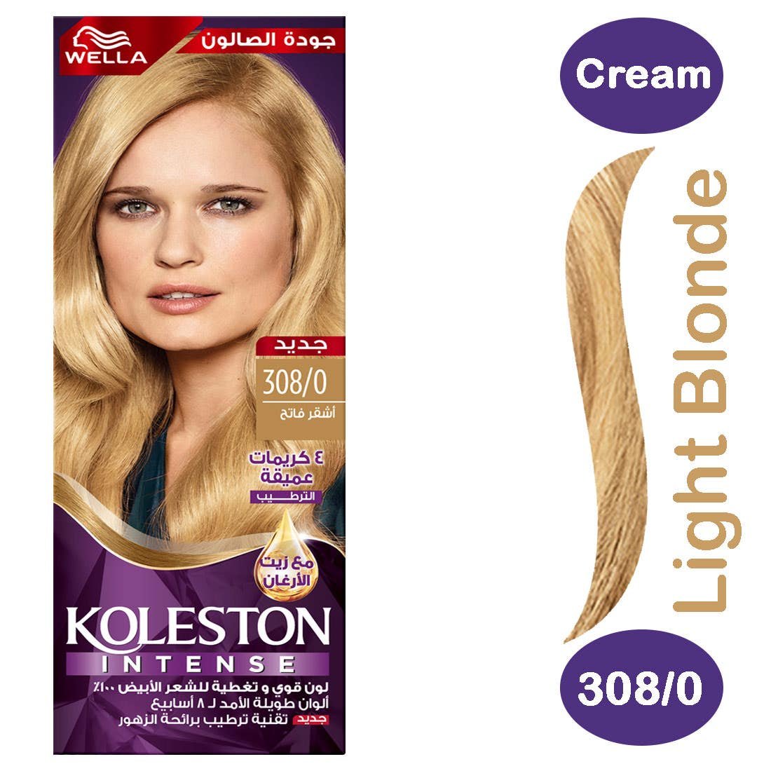 100539273_10.jpg كوليستون صبغة شعر أشقر فاتح مع مظهر 308/0 - لون مميز يدوم طويلاً - الصورة 1