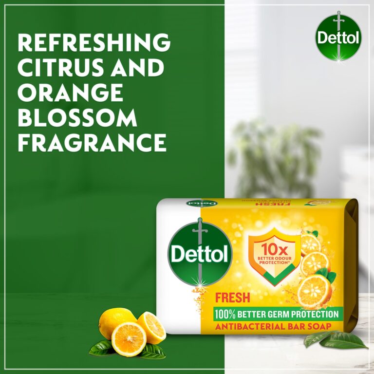 Dettol Fresh Bathing Soap, Citrus & Orange Blossom Scent, 165g - Image 5