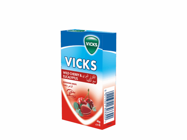 Vicks Lozenges Cherry Sugar-Free 40 gm - Instant Throat Relief - Image 2