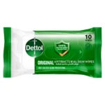 Dettol Original Antibacterial Skin Wipes - 10 Count