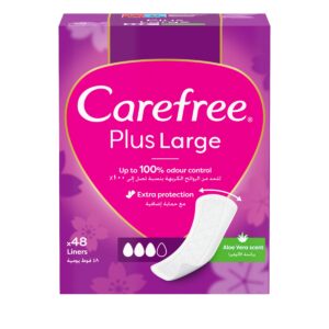 CAREFREE® Panty Liners Plus Large Aloe - 48 Pcs