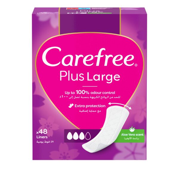 CAREFREE® Panty Liners Plus Large Aloe - 48 Pcs - Image 1