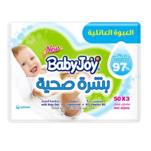 بيبي جوي مناديل مبللة بشرة صحية عبوة عائلية (3*50)