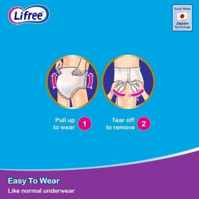 Lifree Adult Diaper Culotte XL 3 Cups - 16 Pcs