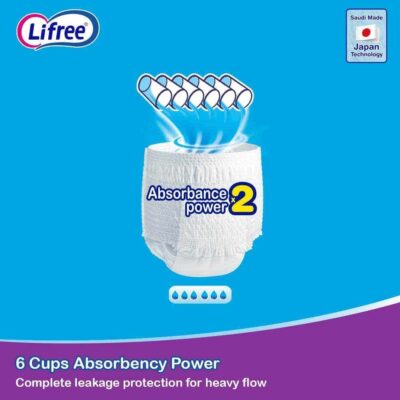Lifree Adult Diaper Culotte XL 3 Cups - 16 Pcs