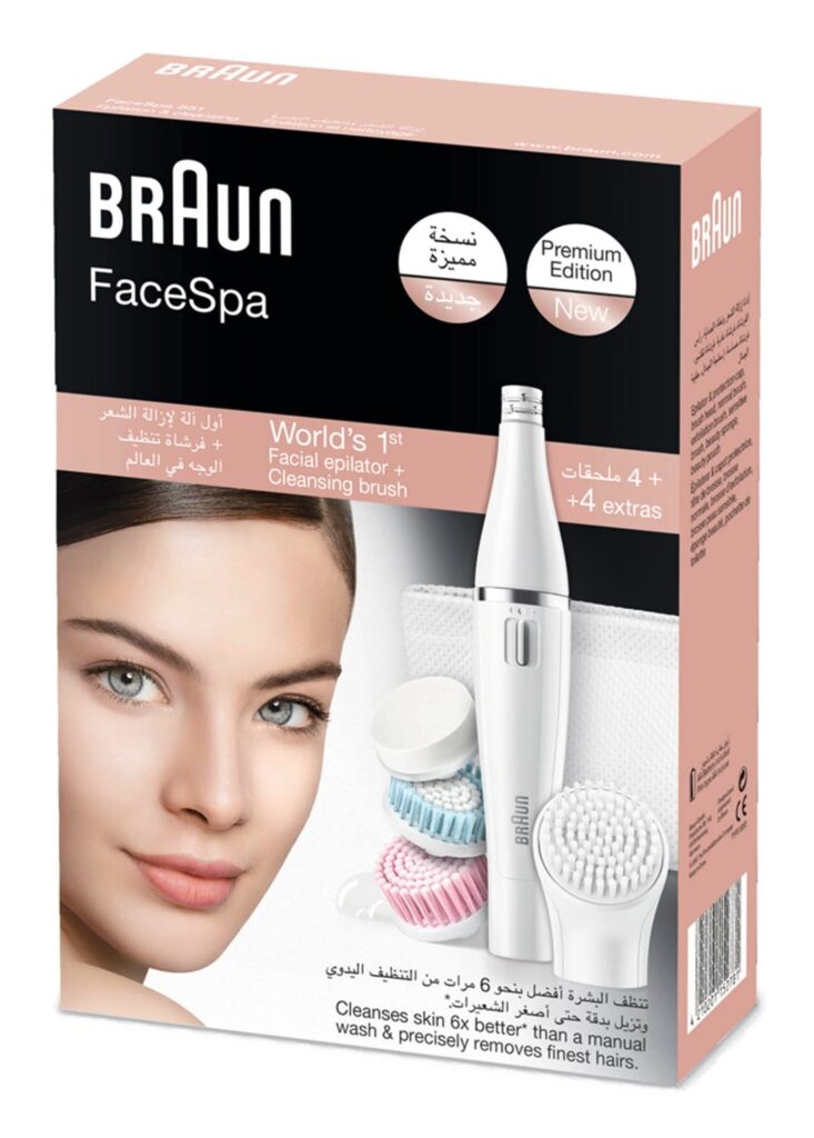 Braun Silk-épil 851 Facial Epilator & Cleansing Brush with 4 Attachments - Image 4