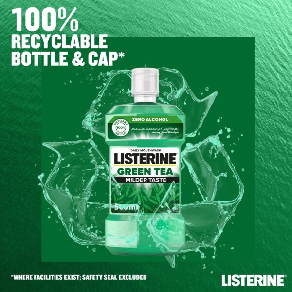 LISTERINE Mouthwash Green Tea with Green Tea Extract 500ml - Image 5