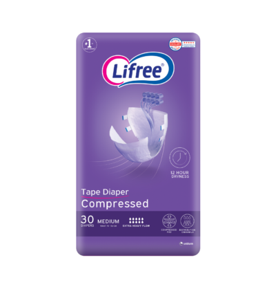 Lifree Adult Tape Diaper Medium (6+24) Diapers