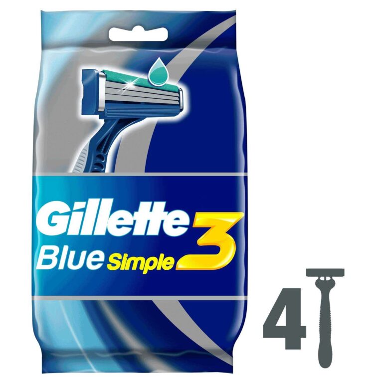 Gillette Razor Disposable Blue 3 Simple 4 pcs - Image 2