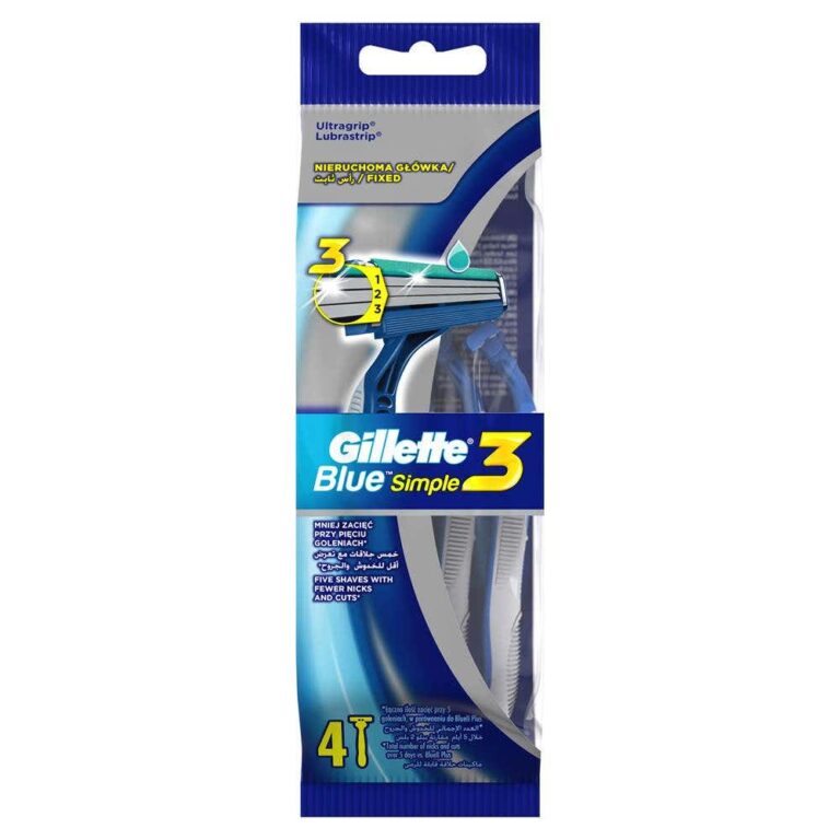 Gillette Razor Disposable Blue 3 Simple 4 pcs - Image 4