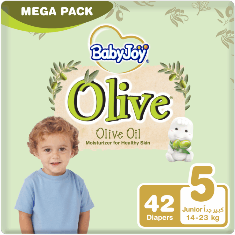 BabyJoy Olive Diapers Size 5 Mega Pack - 42 Count (14-25 Kg) - Image 2