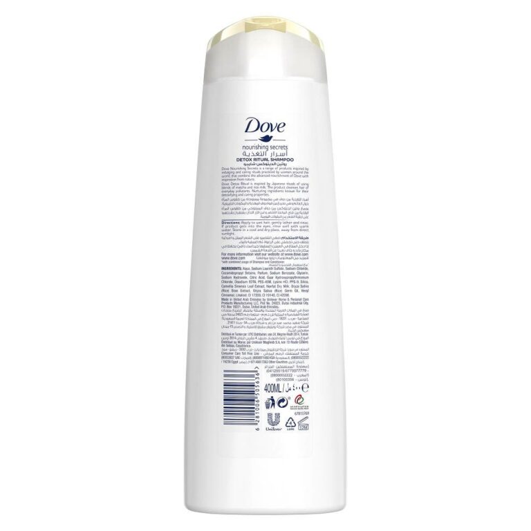 Dove Shampoo with Matcha Green Tea & Rice Milk 400ml - Image 3