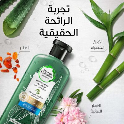 هيربال ايسنز بلسم تقوية الشعر بالصبار والبامبو 400 مل