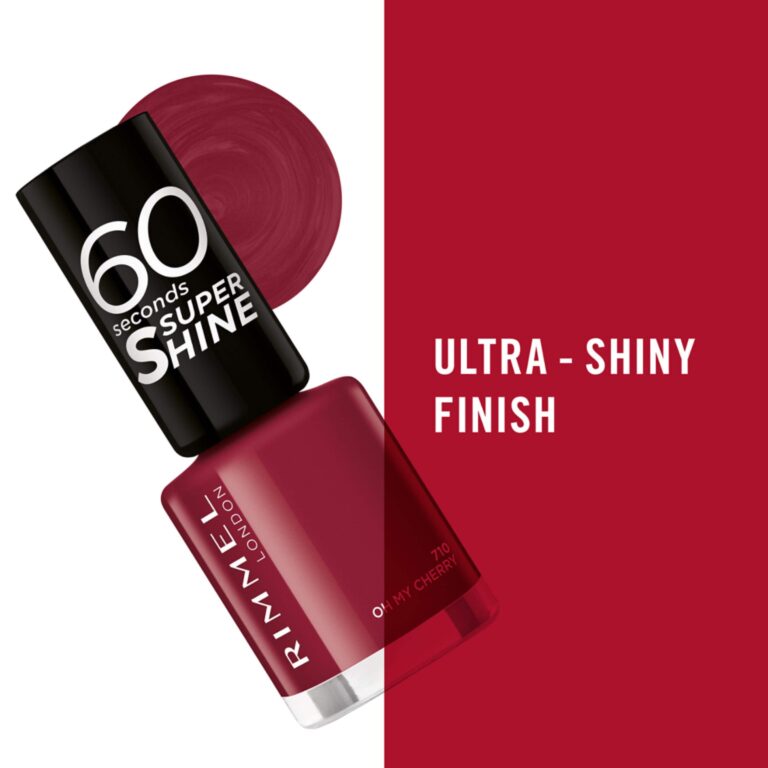 Rimmel 60 Sec Super Shine Nail Polish #710 - Red - Image 6