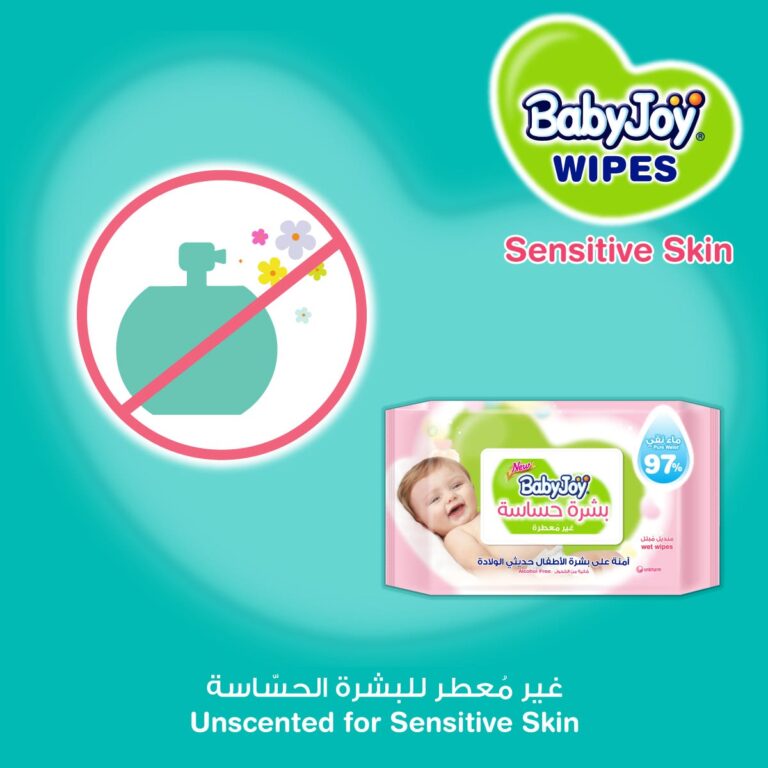 BabyJoy Sensitive Skin Wet Wipes - 3 Packs x 48 Wipes - Image 6
