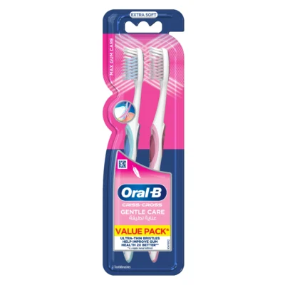 Oral-B Criss Cross, Manual Toothbrush, Extra Soft, 2 Count