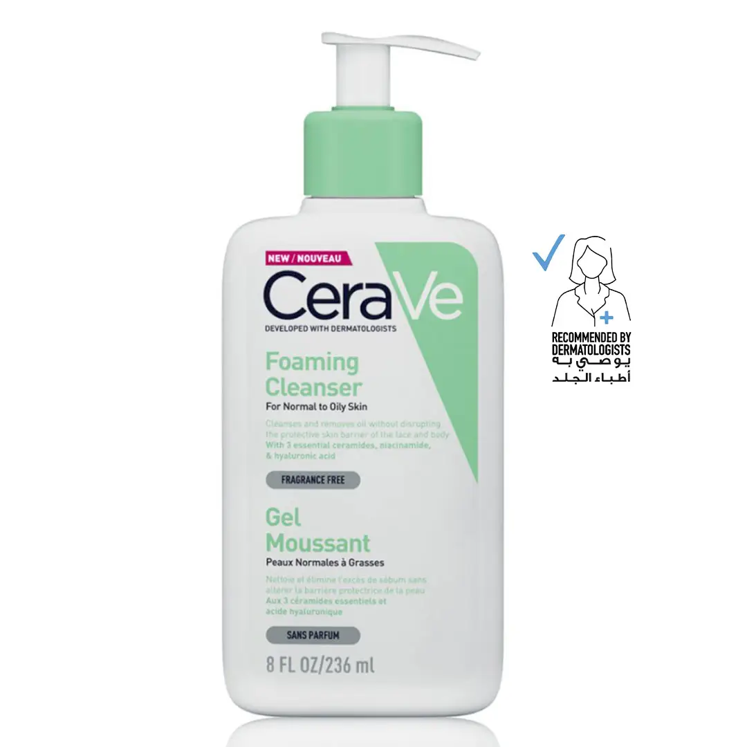 101892677_a6124f75466ec6e9a_13020.webp Cerave Foaming Cleanser for Normal to Oily Skin - 236 ml - Image 1