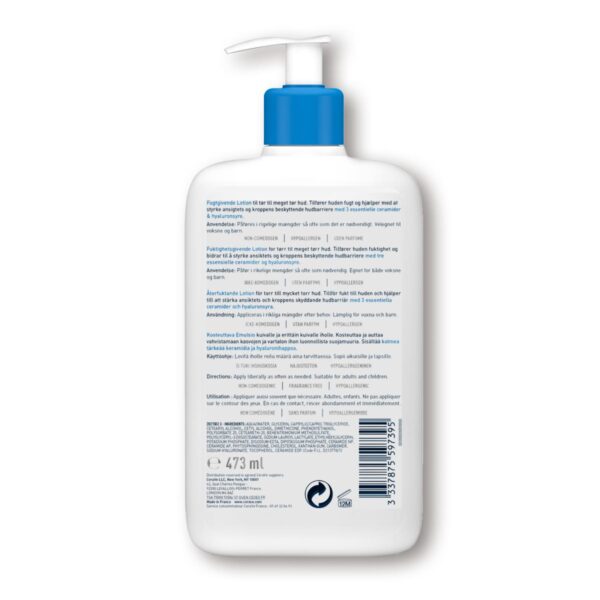 Cerave Moisturizing Lotion for Dry to Very Dry Skin with Hyaluronic Acid - 473 ml - Image 3