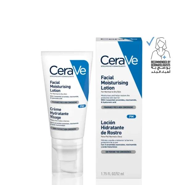 Cerave PM Facial Moisturizing Lotion with Hyaluronic Acid 52 ml - Image 1