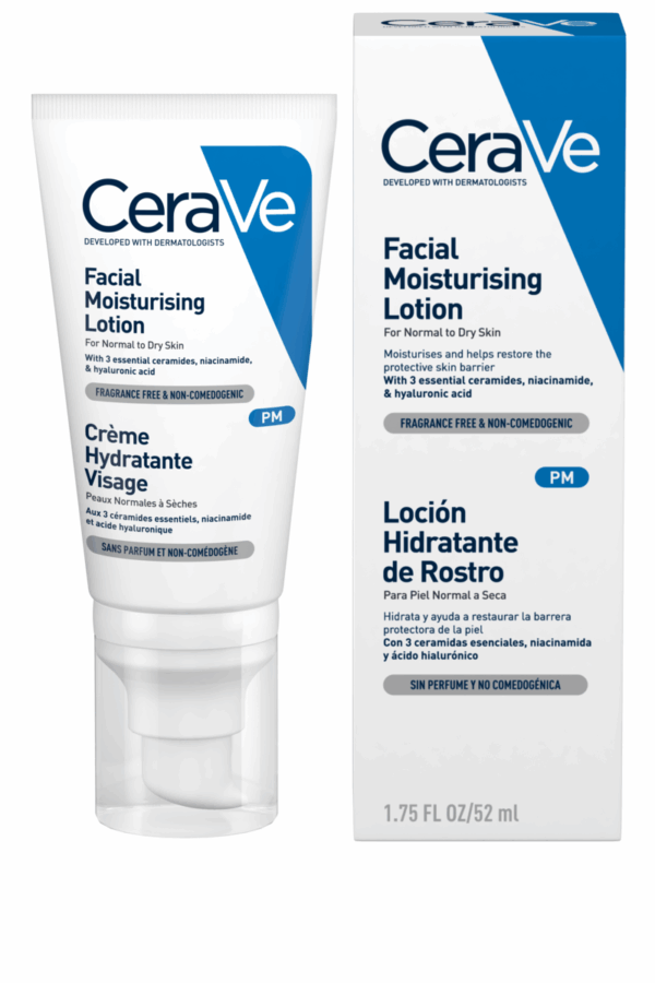 Cerave PM Facial Moisturizing Lotion with Hyaluronic Acid 52 ml - Image 2