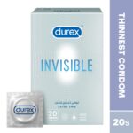Durex Invisible Ultra Thin Condoms - 20 Count