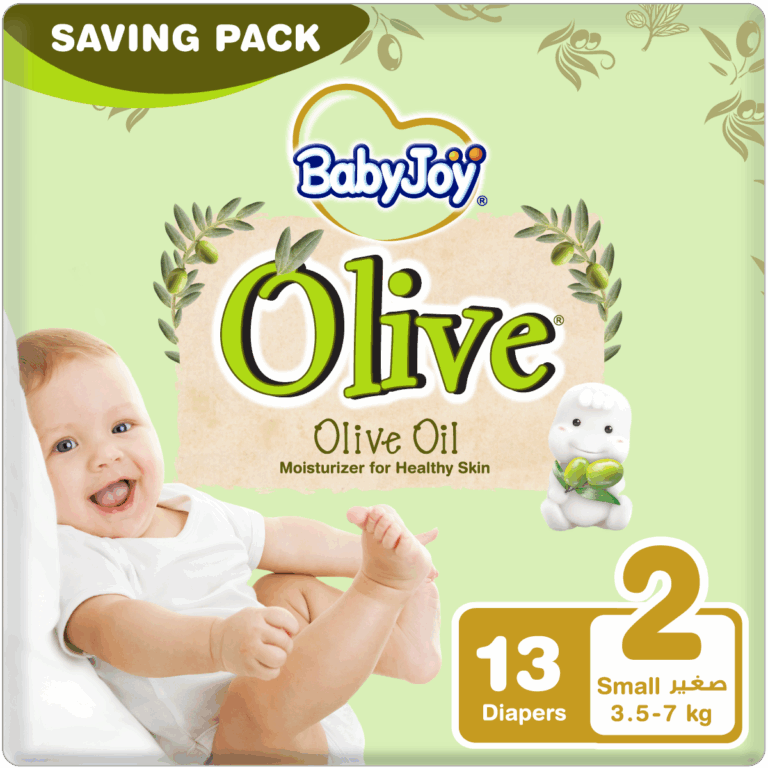 BabyJoy Olive Diapers - Size 2 (3.5-7 Kg) - Ultra Soft - 13 Pcs - Image 1