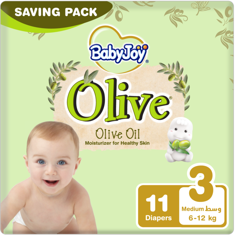 BabyJoy Olive Diapers Size 3 (6-12kg) - Small Carry Pack 11 Diapers - Image 1
