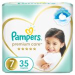 Pampers Premium Care Taped Diapers, Size 7, 18+kg, Mega Pack, 35 Diapers - Image 2