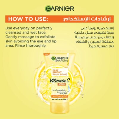 Garnier Fast Bright Vitamin C Scrub 150 Ml