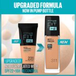 ⁦مايبيلين كريم الأساس فيت مي مات اند بورلس SPF 22 - درجة 136⁩ - الصورة ⁦2⁩