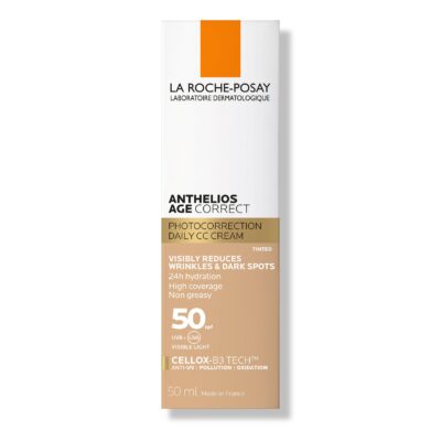 لاروش بوزيه أنثيليوس ايدج كوريكت SPF 50 واقي شمس ملون مقاوم لعلامات تقدم سن مع النياسيناميد 50 مل