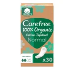 Carefree Organic Cotton Panty Liners - 30 Pcs for Superior Comfort