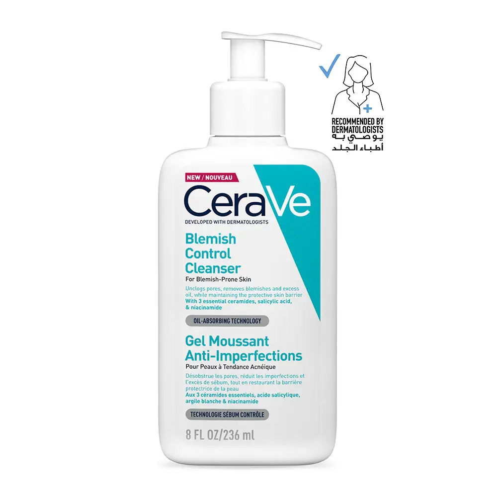 102627664_aeabed8b45d16d41e_9537.webp Cerave Blemish Control Cleanser: Face Wash for Acne & Blemish-Prone Skin - 236 ML - Image 1