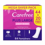 Carefree Panty Liners Plus Large Light Scent 64 Pcs