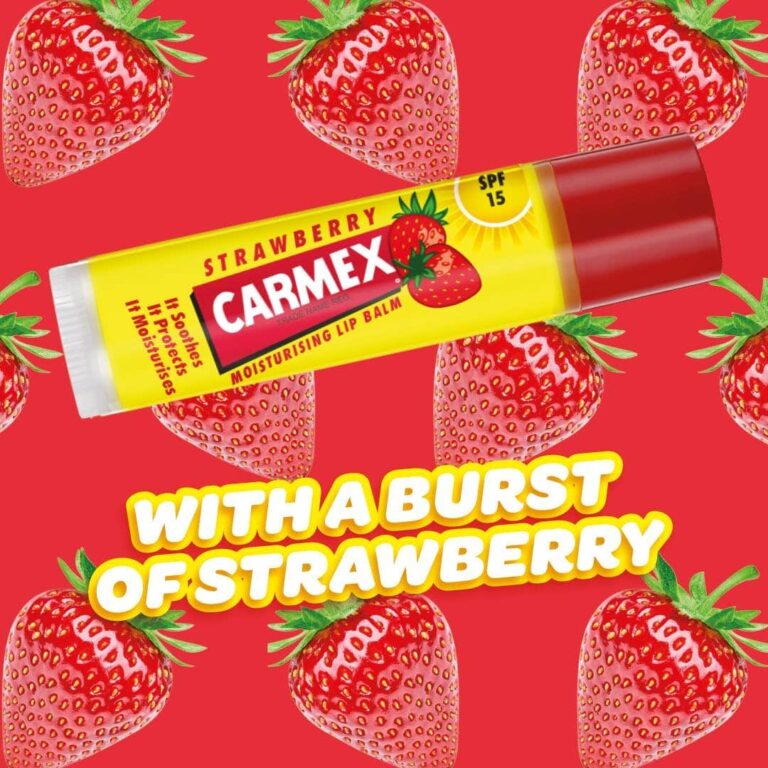 Carmex Moisturising Lip Balm Strawberry Stick Spf 15 4.25gm - Image 3