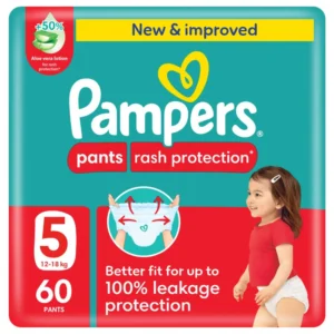 Pampers Pants Size (5) Mega Pack 60 Pants New