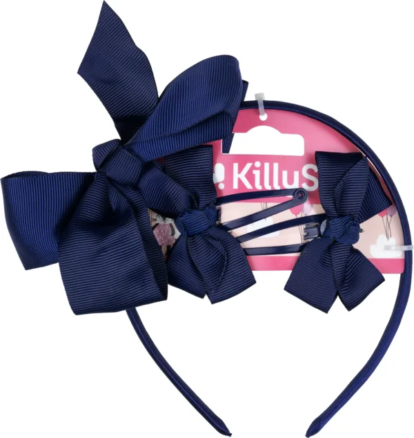 Killys Kids Headband & Snap Clips Set - Navy Blue - Image 1