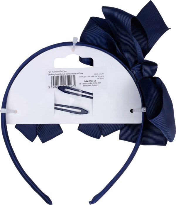 Killys Kids Headband & Snap Clips Set - Navy Blue - Image 2