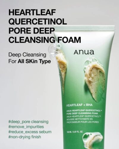 Anua Heartleaf Quercetinol Pore Deep Cleansing Foam - 150 ml