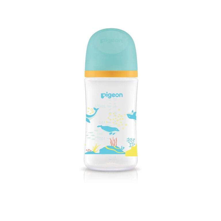 Pigeon Softouch Dolphin Nursing Bottle (Polypropylene) - 240ml - Image 2