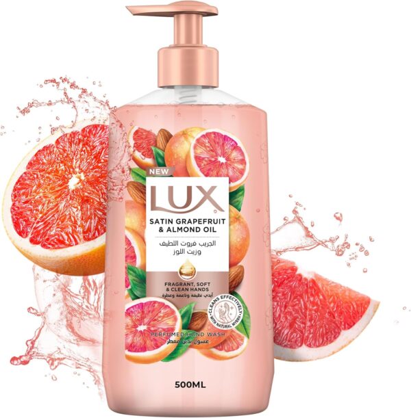 Lux Satin Grapefruit Hand Wash Refreshing Scent 500ml - Image 1