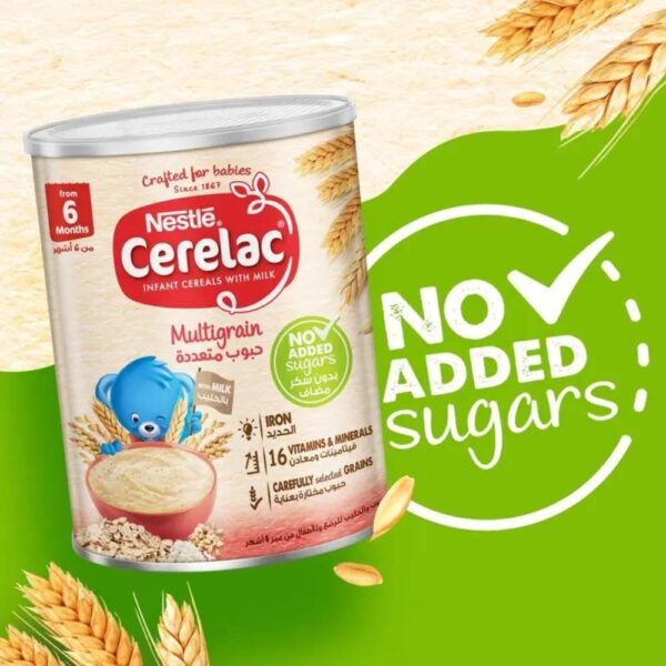 Cerelac Baby Cereal Multigrain Sugar Free 400g +6 Months - Optimal Nutrition for Healthy Growth - Image 2
