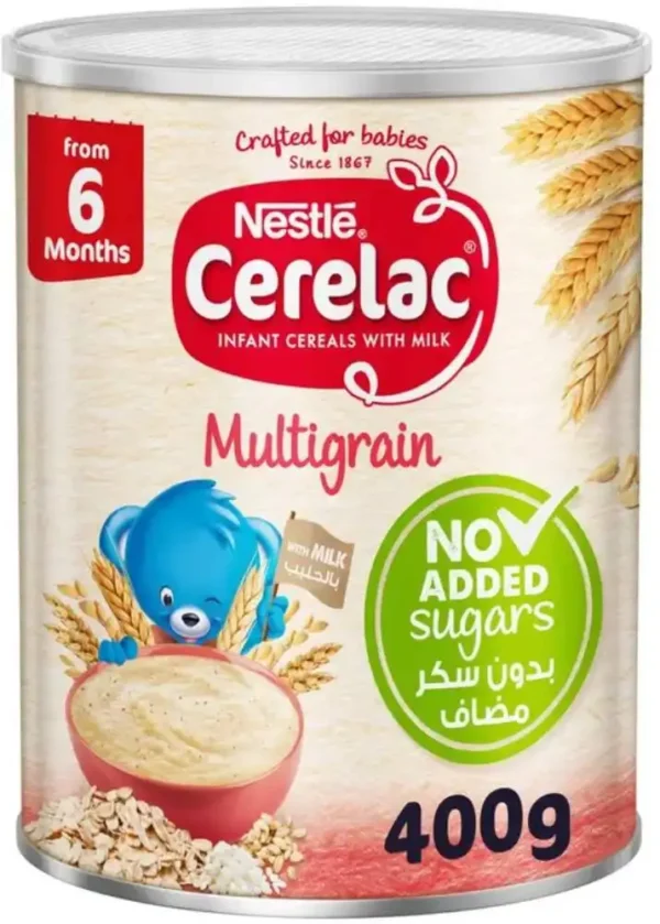 Cerelac Baby Cereal Multigrain Sugar Free 400g +6 Months - Optimal Nutrition for Healthy Growth - Image 1