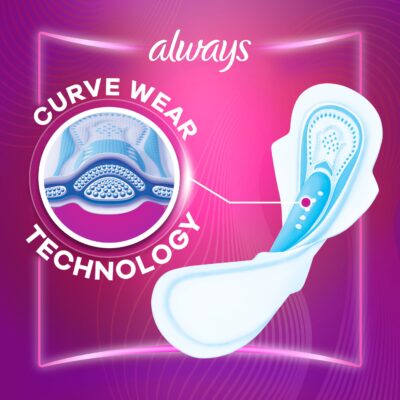 Always Pads Ultra Slim CurveWear Normal with Wings, 26 Pads